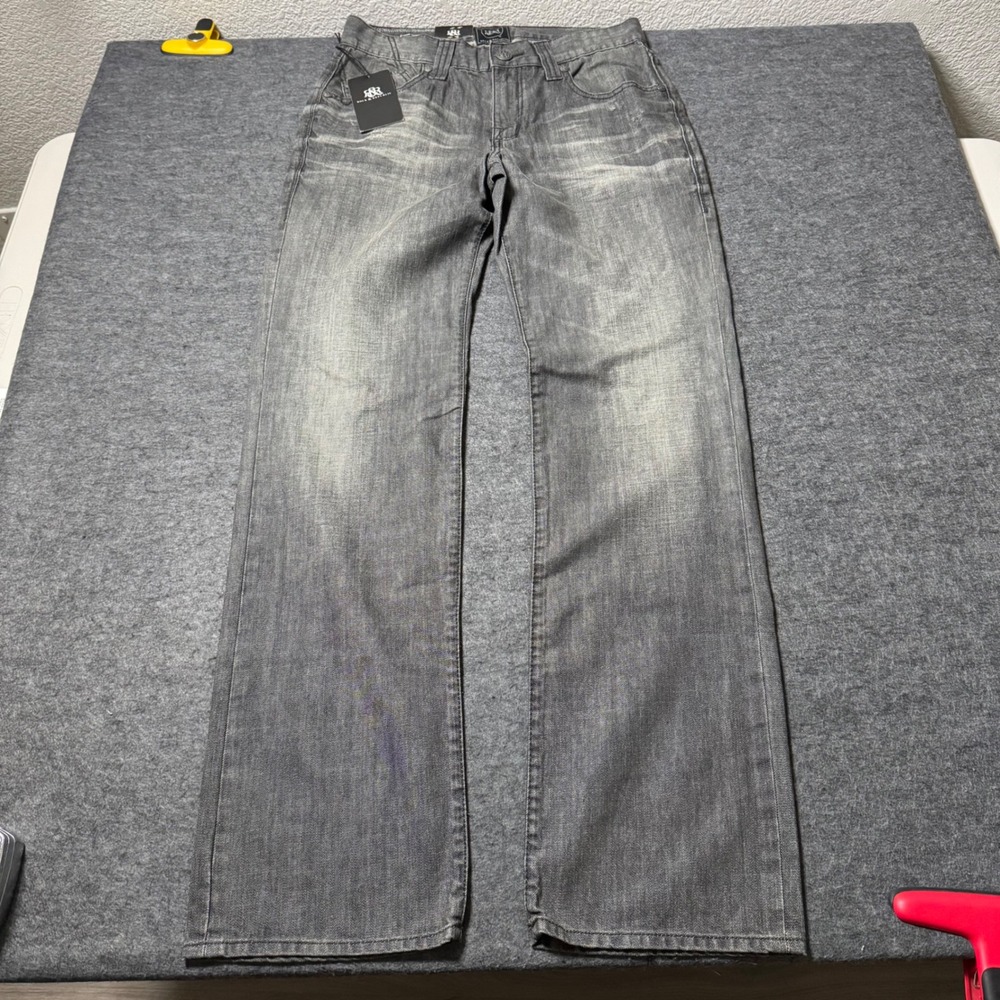 NEW Rock & Republic Twister Neil Straight Leg Gray Jeans R510223 30x32